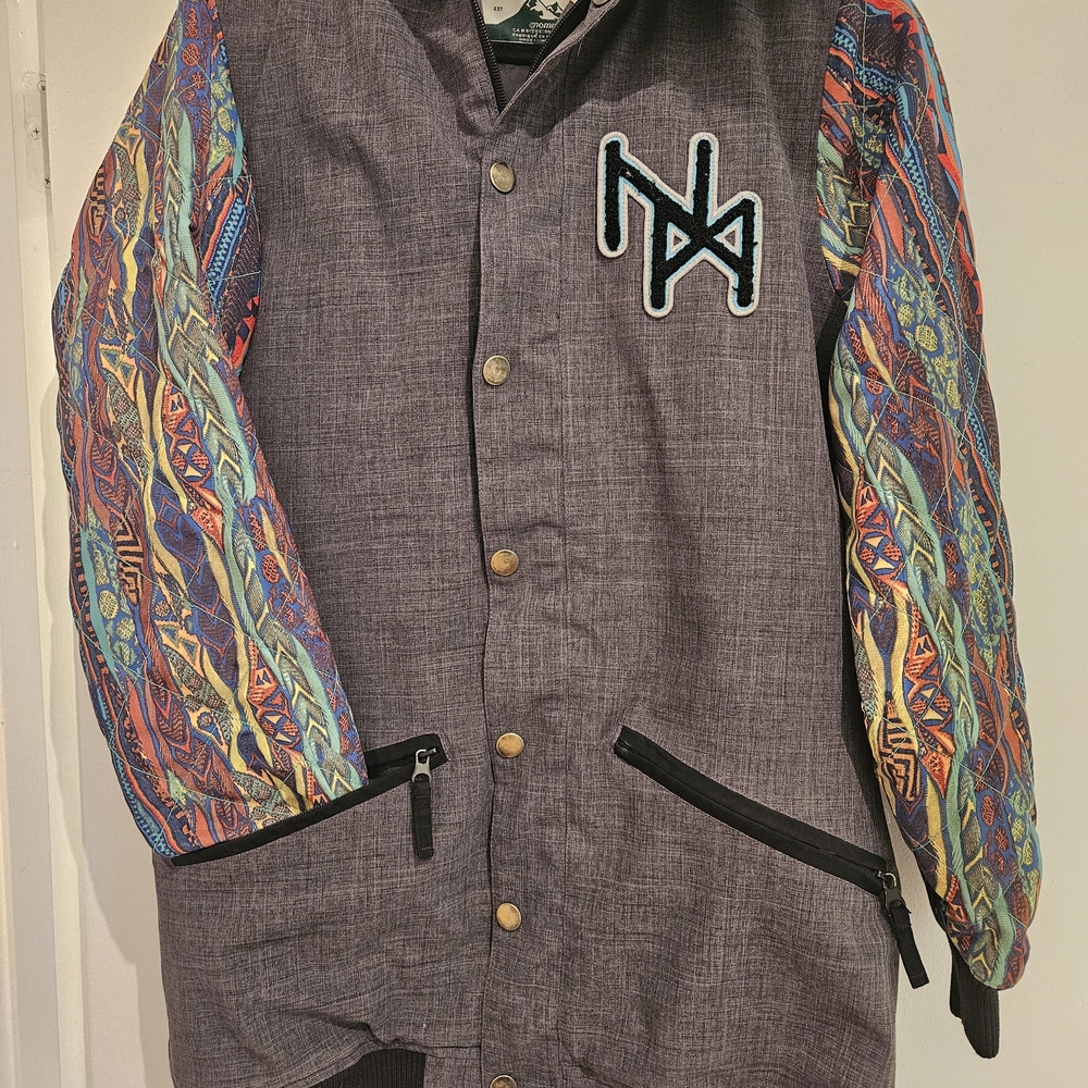 Multicolor Patterned Sleeve Men's Jacket